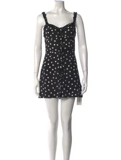 Pre-owned Réalisation Par Silk Mini Dress In Black/neutrals