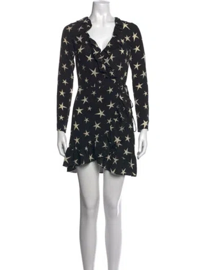 Pre-owned Réalisation Par Silk Mini Dress In Black/neutrals