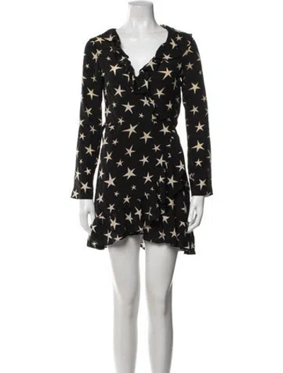 Pre-owned Réalisation Par Silk Mini Dress In Black/neutrals