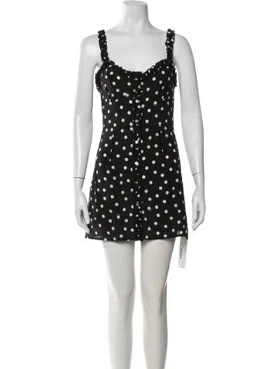 Pre-owned Réalisation Par Silk Mini Dress In Black/neutrals