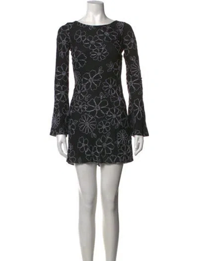 Pre-owned Réalisation Par Silk Mini Dress In Black/neutrals