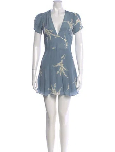 Pre-owned Réalisation Par Silk Mini Dress In Blue