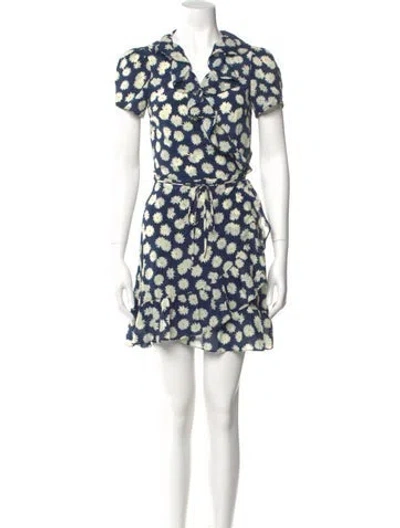 Pre-owned Réalisation Par Silk Mini Dress In Blue
