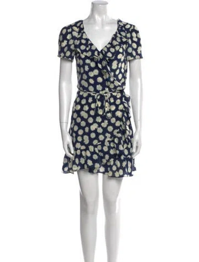 Pre-owned Réalisation Par Silk Mini Dress In Blue