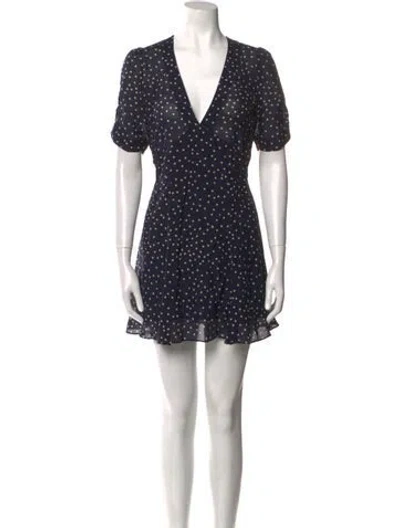 Pre-owned Réalisation Par Silk Mini Dress In Blue