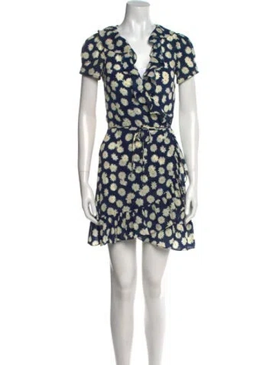 Pre-owned Réalisation Par Silk Mini Dress In Blue