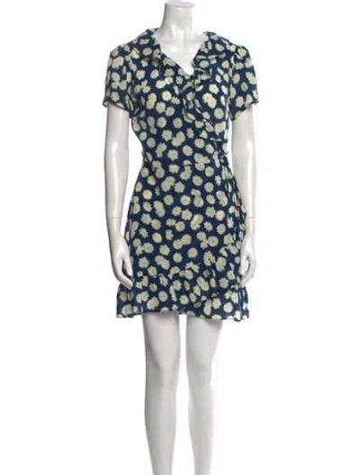 Pre-owned Réalisation Par Silk Mini Dress In Blue
