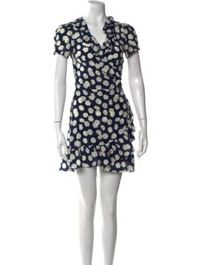 Pre-owned Réalisation Par Silk Mini Dress In Blue