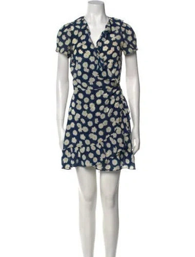 Pre-owned Réalisation Par Silk Mini Dress In Blue