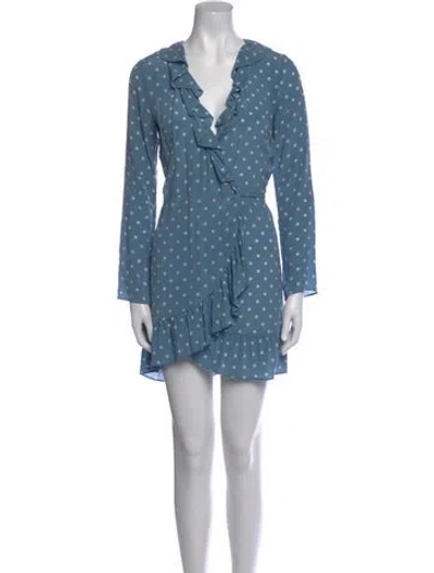 Pre-owned Réalisation Par Silk Mini Dress In Blue