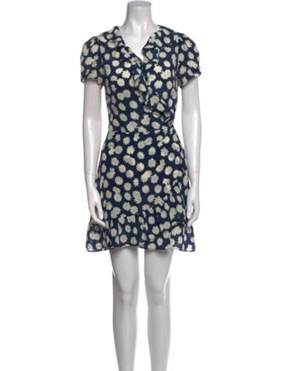 Pre-owned Réalisation Par Silk Mini Dress In Blue