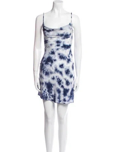 Pre-owned Réalisation Par Silk Mini Dress In Blue