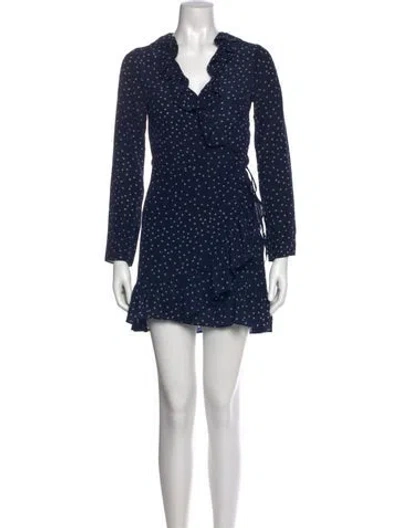 Pre-owned Réalisation Par Silk Mini Dress In Blue