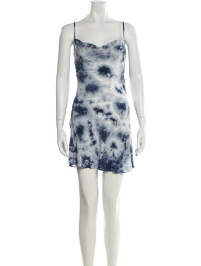 Pre-owned Réalisation Par Silk Mini Dress In Blue