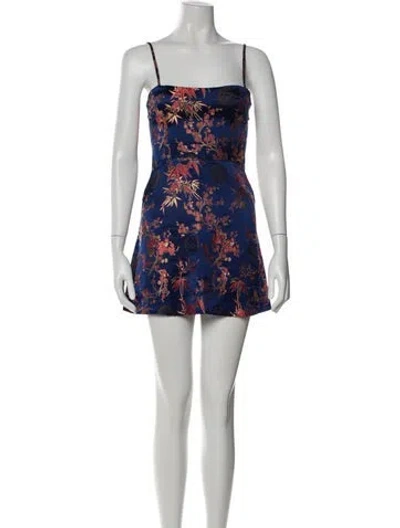 Pre-owned Réalisation Par Silk Mini Dress In Blue