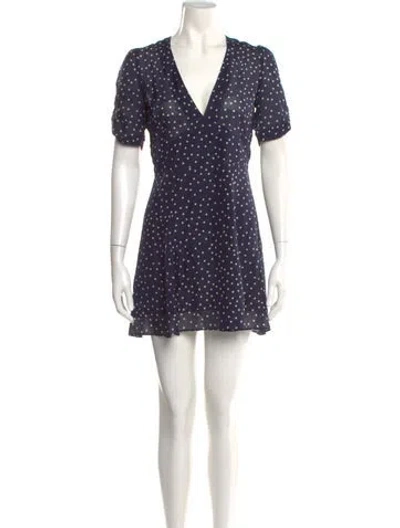 Pre-owned Réalisation Par Silk Mini Dress In Blue