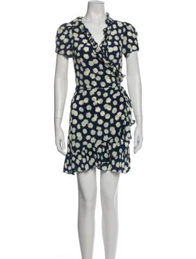Pre-owned Réalisation Par Silk Mini Dress In Blue
