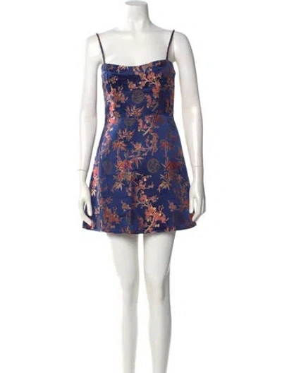Pre-owned Réalisation Par Silk Mini Dress In Blue