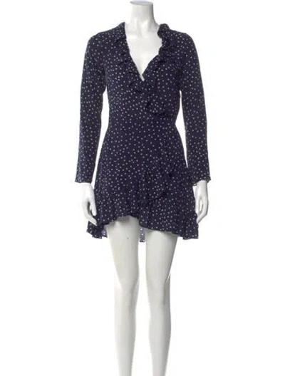 Pre-owned Réalisation Par Silk Mini Dress In Blue