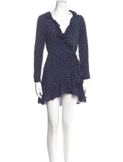 Pre-owned Réalisation Par Silk Mini Dress In Blue
