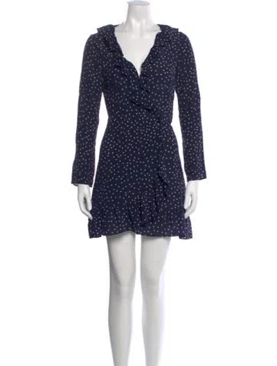Pre-owned Réalisation Par Silk Mini Dress In Blue