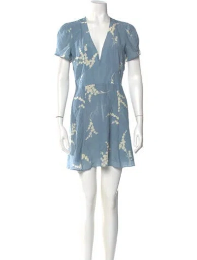 Pre-owned Réalisation Par Silk Mini Dress In Blue