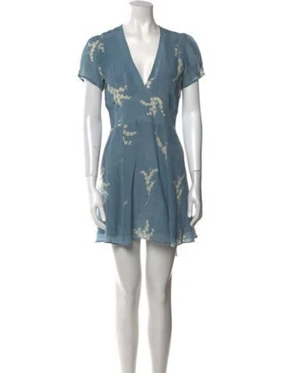 Pre-owned Réalisation Par Silk Mini Dress In Blue