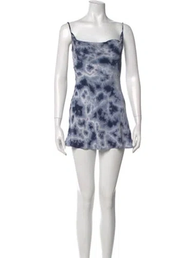 Pre-owned Réalisation Par Silk Mini Dress In Blue