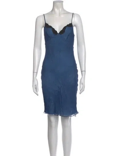 Pre-owned Réalisation Par Silk Mini Dress In Blue