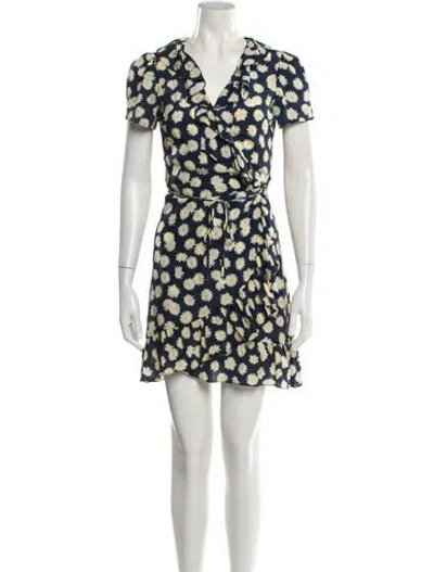 Pre-owned Réalisation Par Silk Mini Dress In Blue