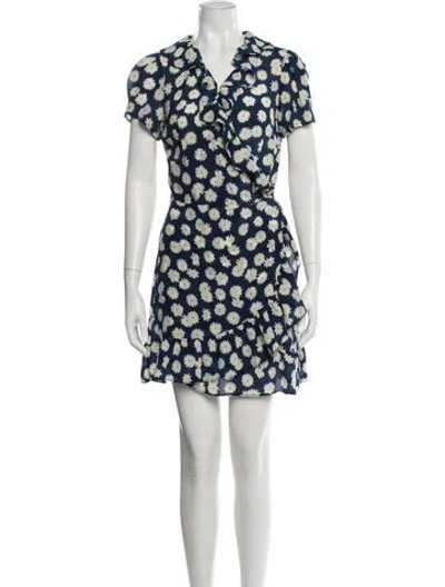 Pre-owned Réalisation Par Silk Mini Dress In Blue