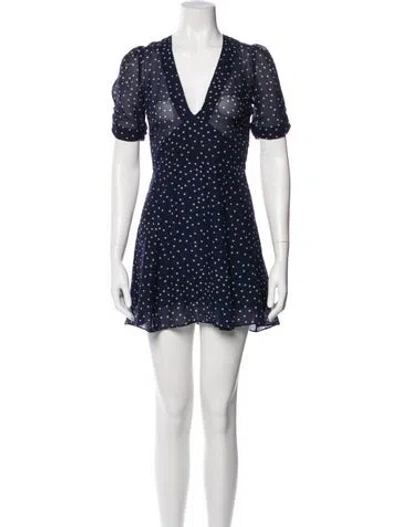 Pre-owned Réalisation Par Silk Mini Dress In Blue