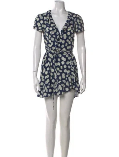 Pre-owned Réalisation Par Silk Mini Dress In Blue
