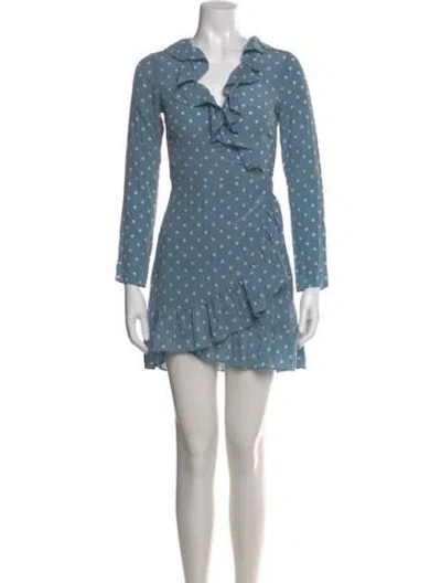 Pre-owned Réalisation Par Silk Mini Dress In Blue