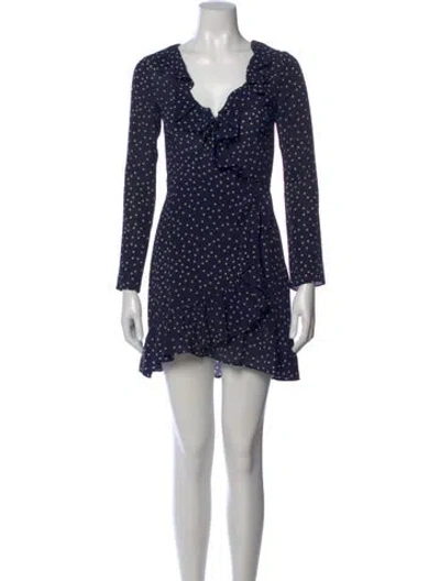 Pre-owned Réalisation Par Silk Mini Dress In Blue