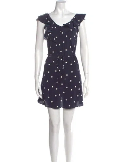 Pre-owned Réalisation Par Silk Mini Dress In Blue