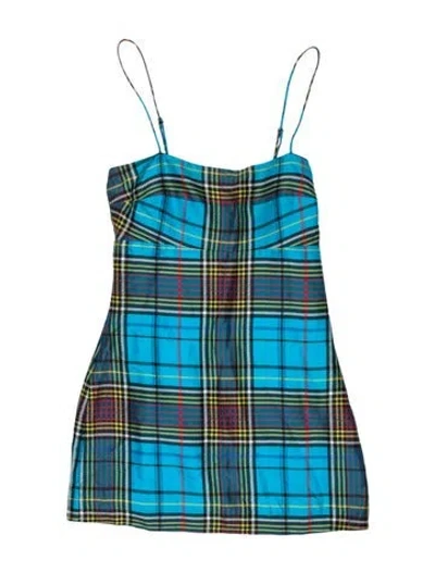 Pre-owned Réalisation Par Silk Mini Dress In Blue