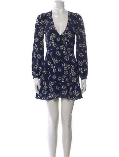 Pre-owned Réalisation Par Silk Mini Dress In Blue
