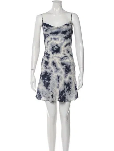 Pre-owned Réalisation Par Silk Mini Dress In Blue