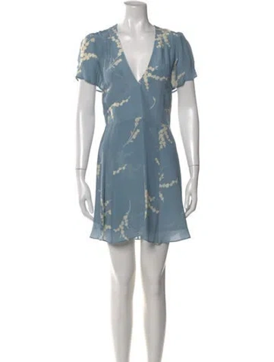 Pre-owned Réalisation Par Silk Mini Dress In Blue