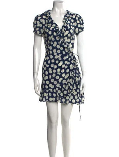 Pre-owned Réalisation Par Silk Mini Dress In Blue