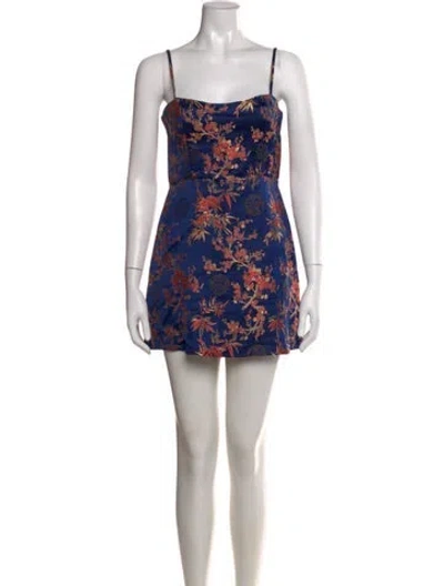 Pre-owned Réalisation Par Silk Mini Dress In Blue