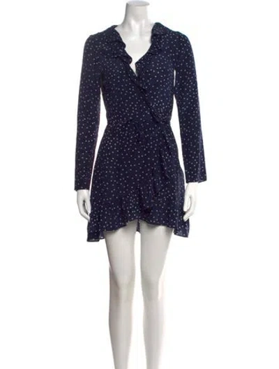 Pre-owned Réalisation Par Silk Mini Dress In Blue