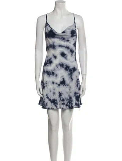 Pre-owned Réalisation Par Silk Mini Dress In Blue