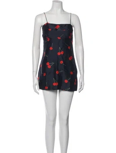Pre-owned Réalisation Par Silk Mini Dress In Blue