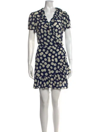 Pre-owned Réalisation Par Silk Mini Dress In Blue