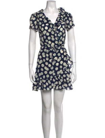 Pre-owned Réalisation Par Silk Mini Dress In Blue