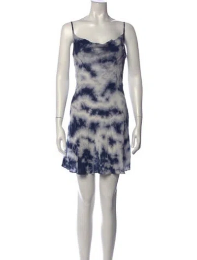 Pre-owned Réalisation Par Silk Mini Dress In Blue