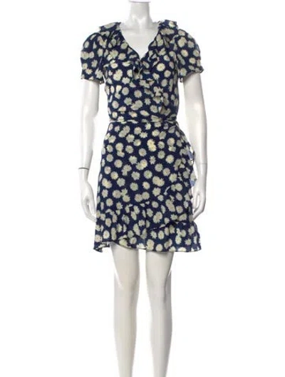 Pre-owned Réalisation Par Silk Mini Dress In Blue