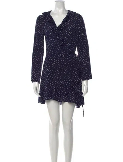 Pre-owned Réalisation Par Silk Mini Dress In Blue